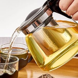 Chaleira de Vidro 900ML com Infusor Inox Para Chá