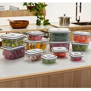 Kit Potes Herméticos Plásticos Cinza 12 Unidades Electrolux