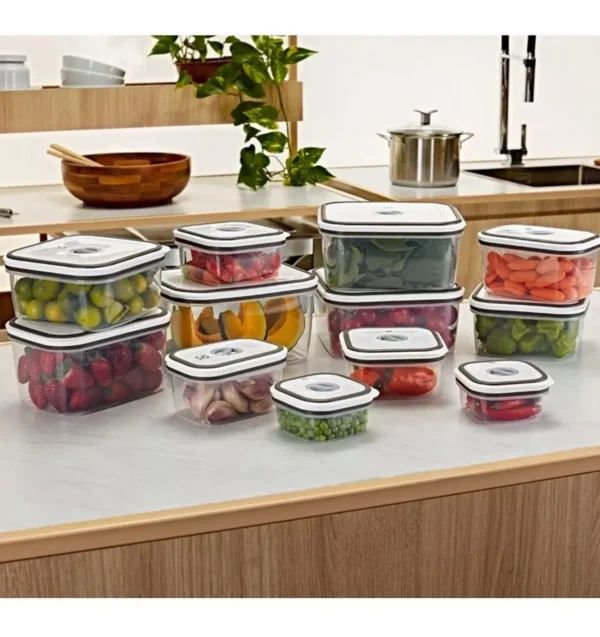 Kit Potes Herméticos Plásticos Cinza 12 Unidades Electrolux