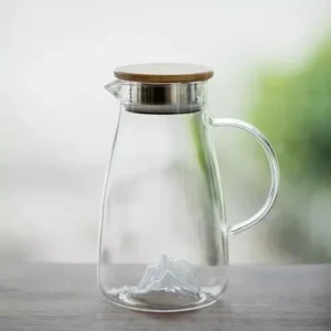 Jarra de Vidro com tampa de bambu 1,5L