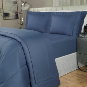 Jogo de Cama Casal Percal 200 fios - Vita Indigo - Dui Design
